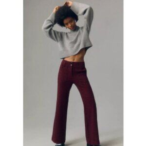 New The Naomi High-Rise Wide-Leg Pants by Maeve: Mini Marled Houndstooth Edition